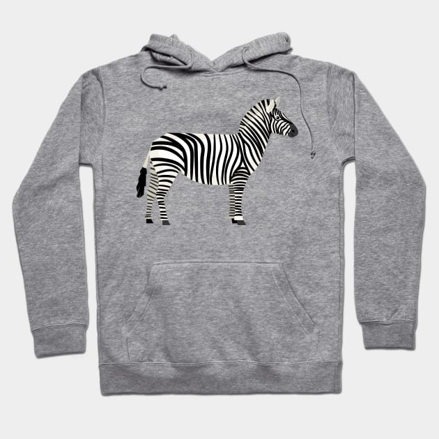 Zebra Hoodie by JunkyDotCom